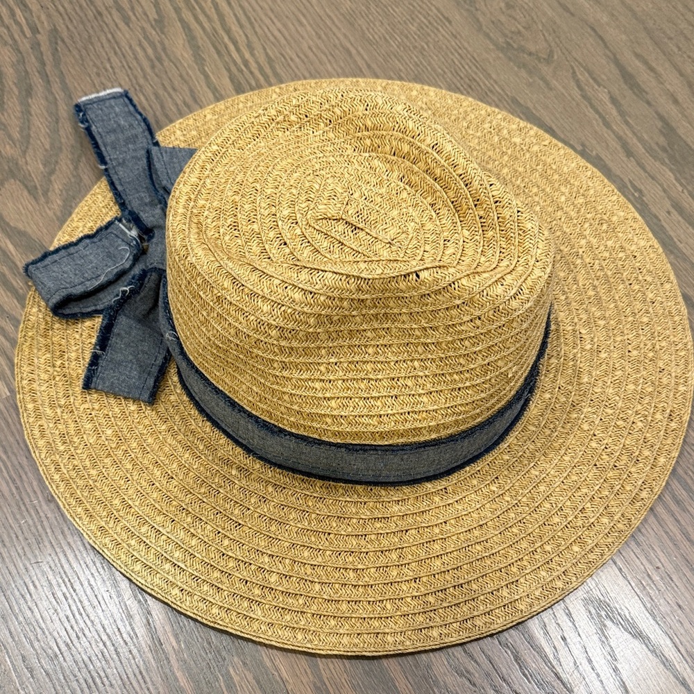 San Diego Hat Company Natural Straw Hat with Tan Ribbon